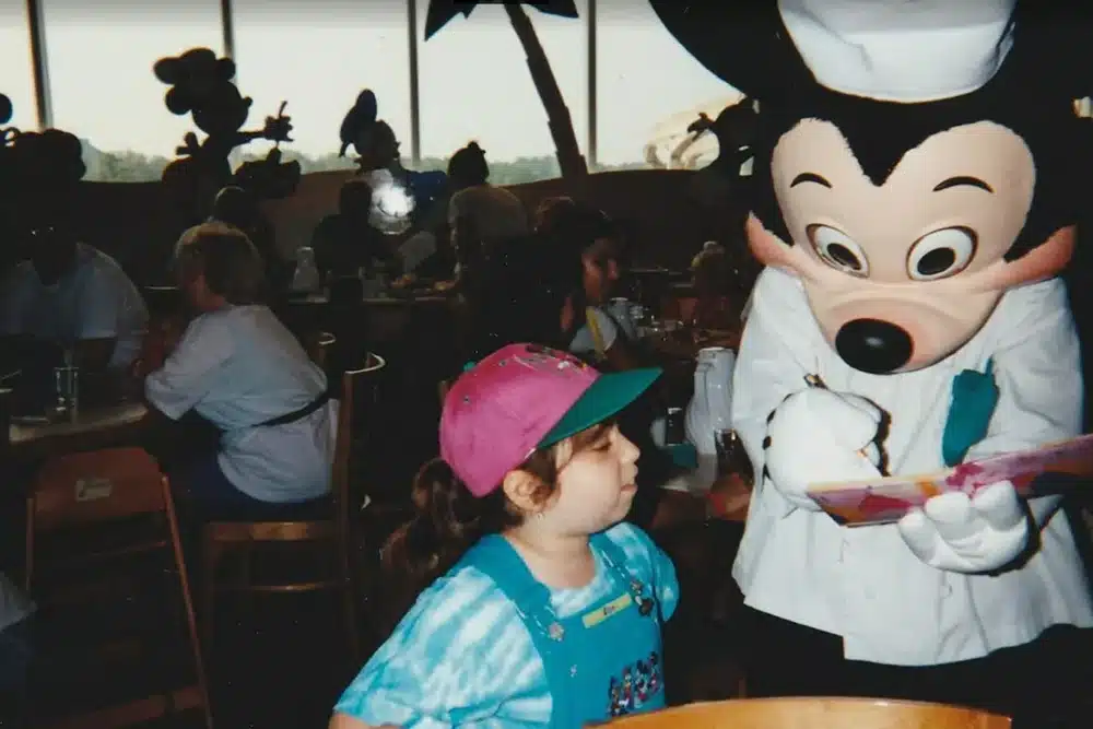 Me with Mickey Mouse at Disney World in 1997